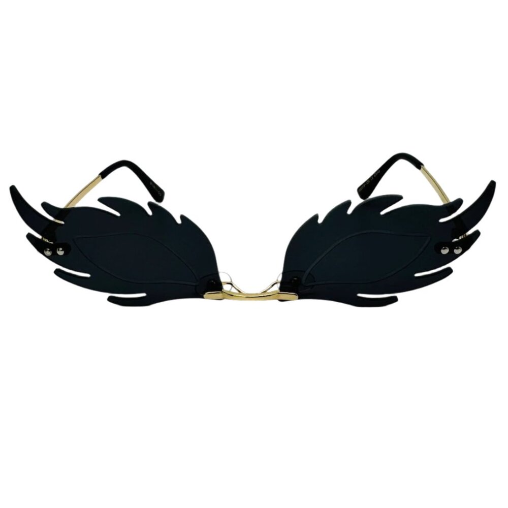 6075 | Black Blaze Rimless Sunglasses